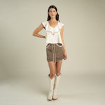 Calamity Pearl Snap Skirt