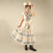 The Emilia Dress - Ivory - Teal