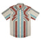 The Wyatt Pearl Snap Short Sleeve Print Shirt - Stagecoach Stripe - Red/Blue