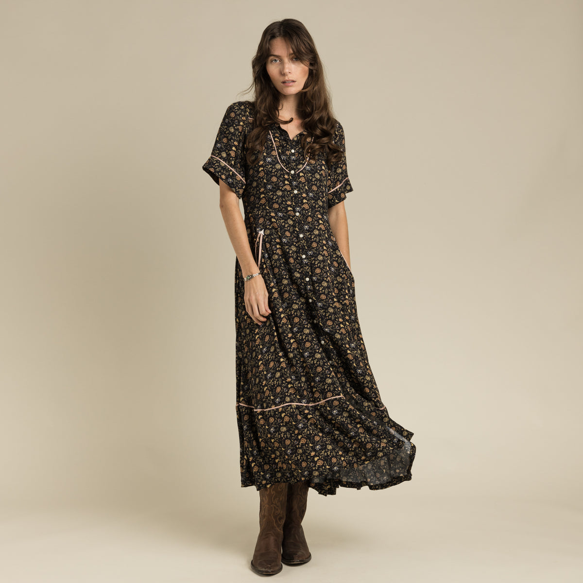 La Dahlia Dress - Black Floral | Dresses | Sendero – Sendero