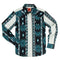 The Wyatt Pearl Snap Long Sleeve Serape Shirt - The Oasis Western Stripe