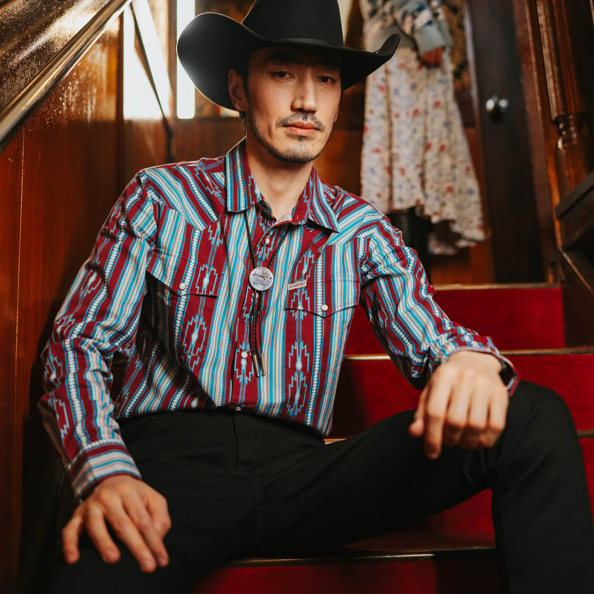 The Wyatt Pearl Snap Serape Shirt - Chevron Stripe - Tacoma