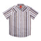Serape Pearl Snap Short Sleeve - Sky/Brown