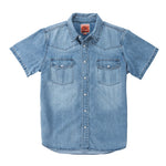 The Wyatt Pearl Snap Short Sleeve Denim Shirt