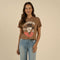 Quitado Boxy Tee - Light Brown