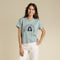La Charra Boxy Tee - Sterling Blue