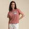Play A Song Boxy Tee - Dusty Mauve
