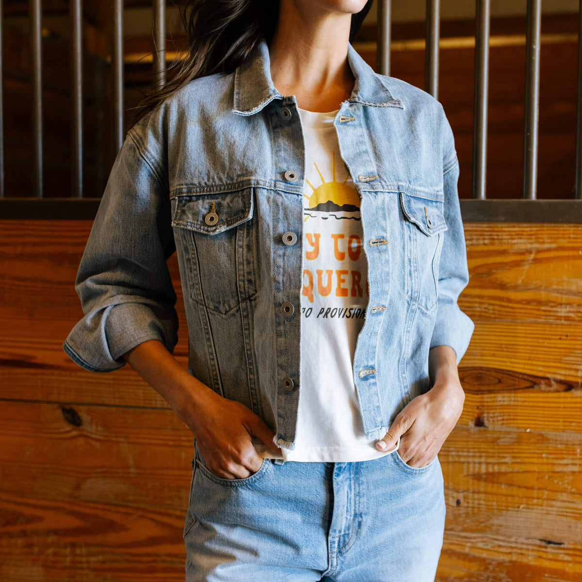 Vaqueros Women's Boxy Tee - White