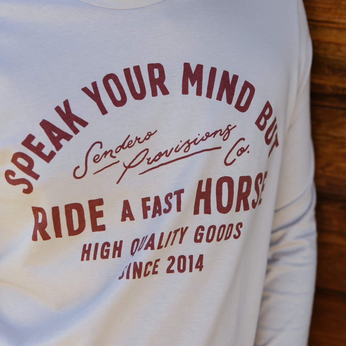 Fast Horse Long Sleeve T-Shirt - Sand