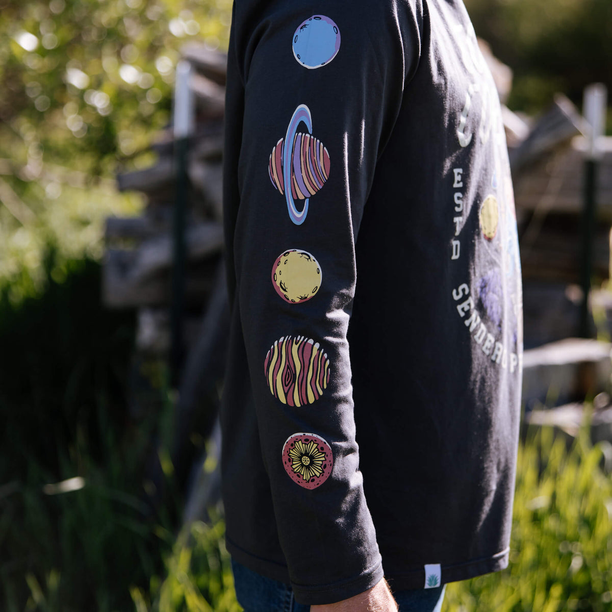Cosmic Cowboy Long Sleeve T-Shirt - Vintage Black