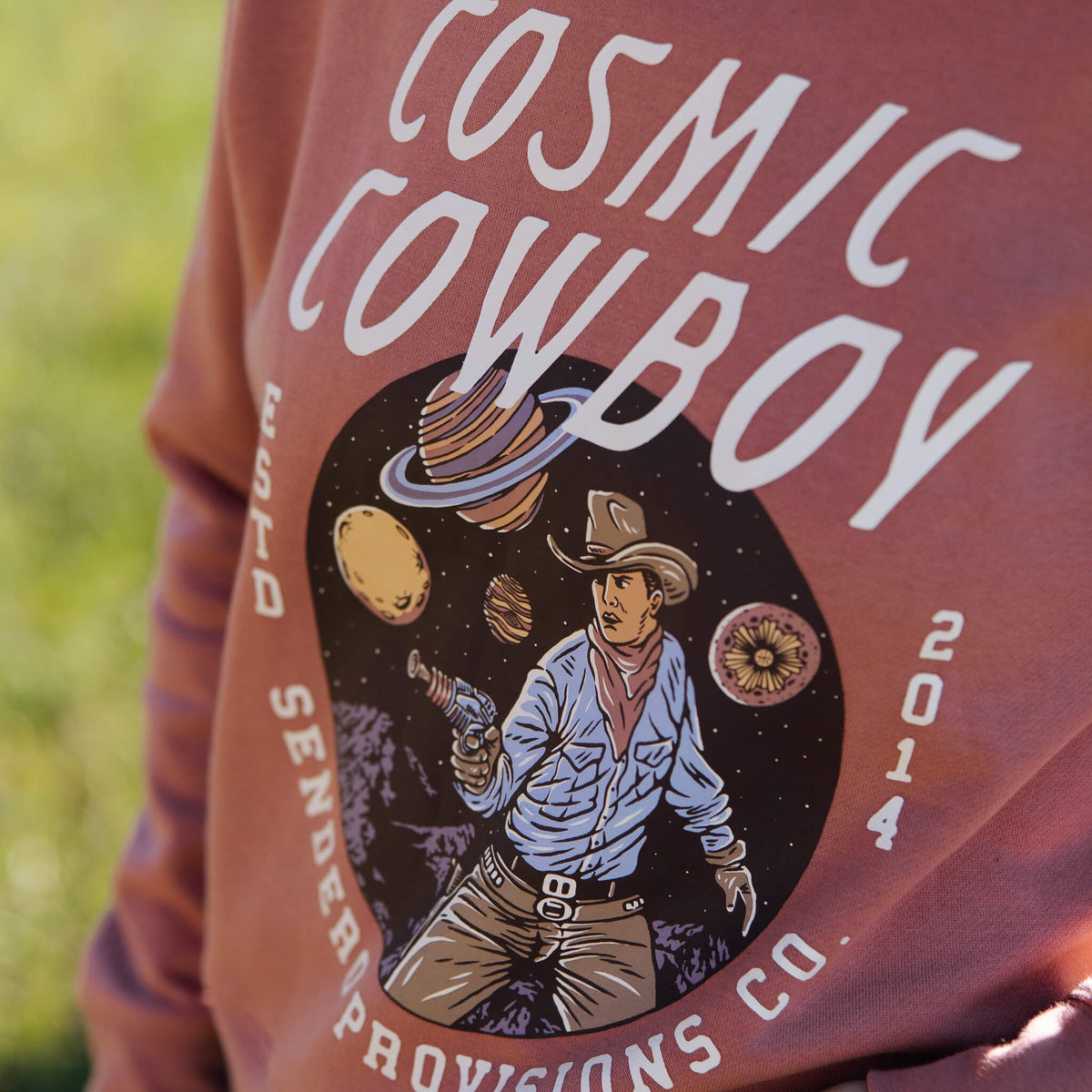 Cosmic Cowboy Women's Sweatshirt - Dusty Mauve