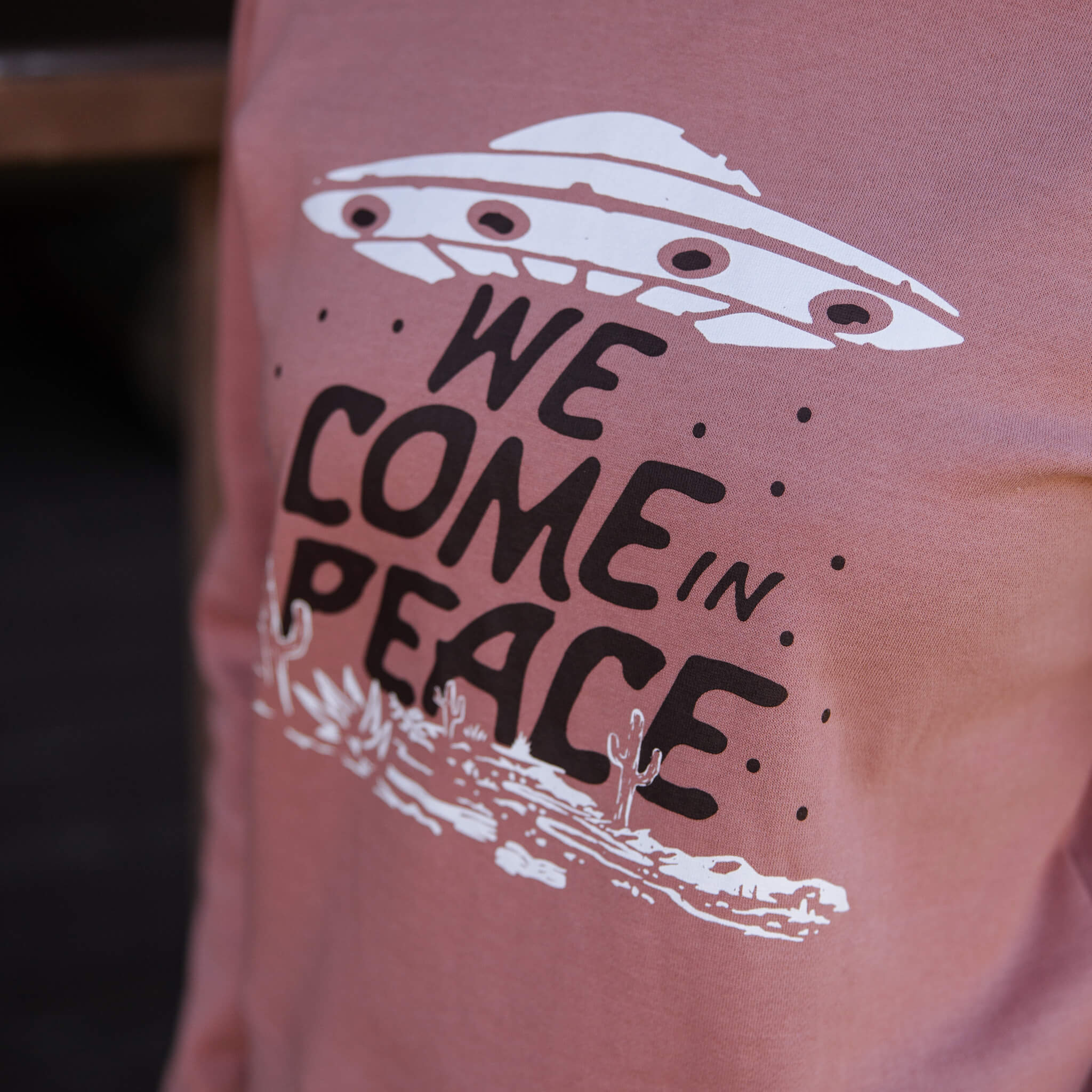 We Come In Peace Drop Shoulder Sweatshirt