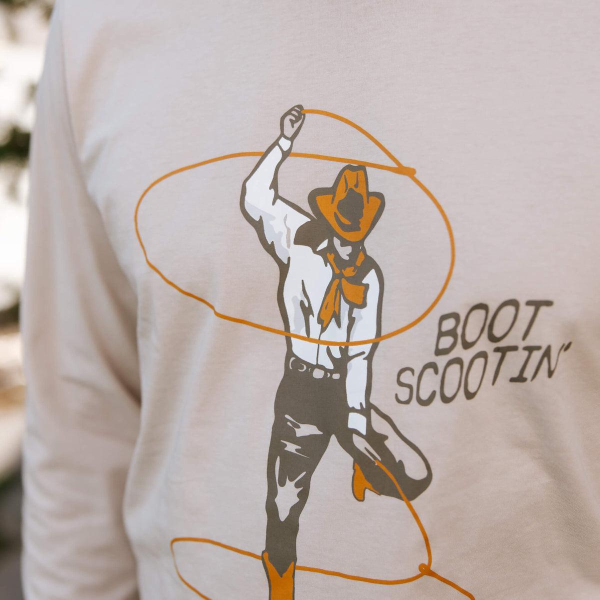 Boot Scootin' Long Sleeve T-Shirt - Sand