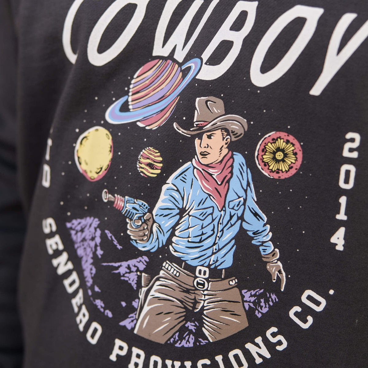 Cosmic Cowboy Sweatshirt - Vintage Black