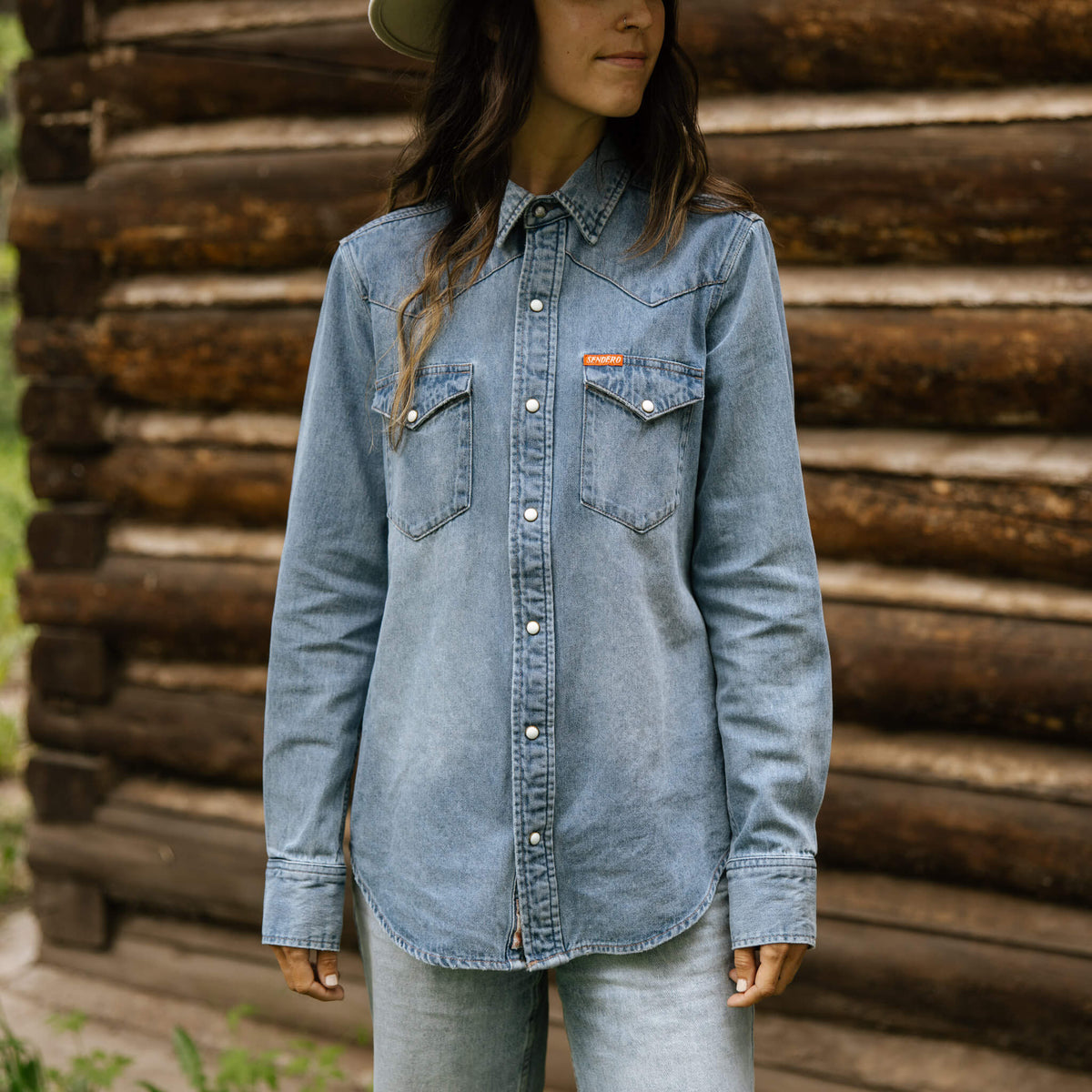 The Wyatt Women's Blouse - Classic Denim