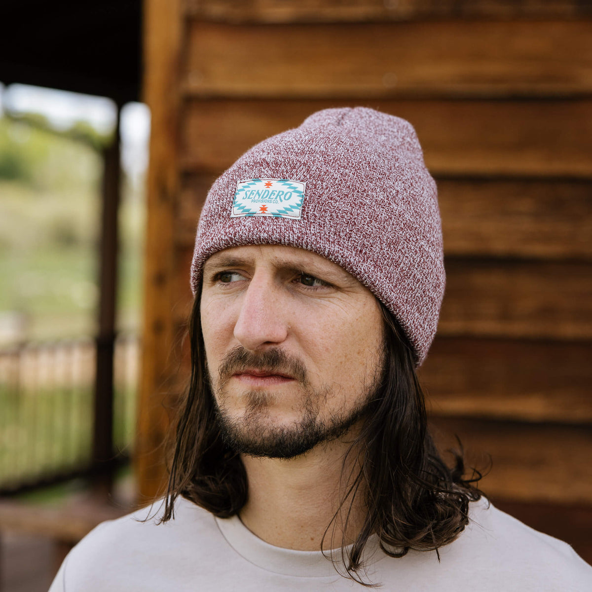 Santa Fe Beanie - Marl Burgundy