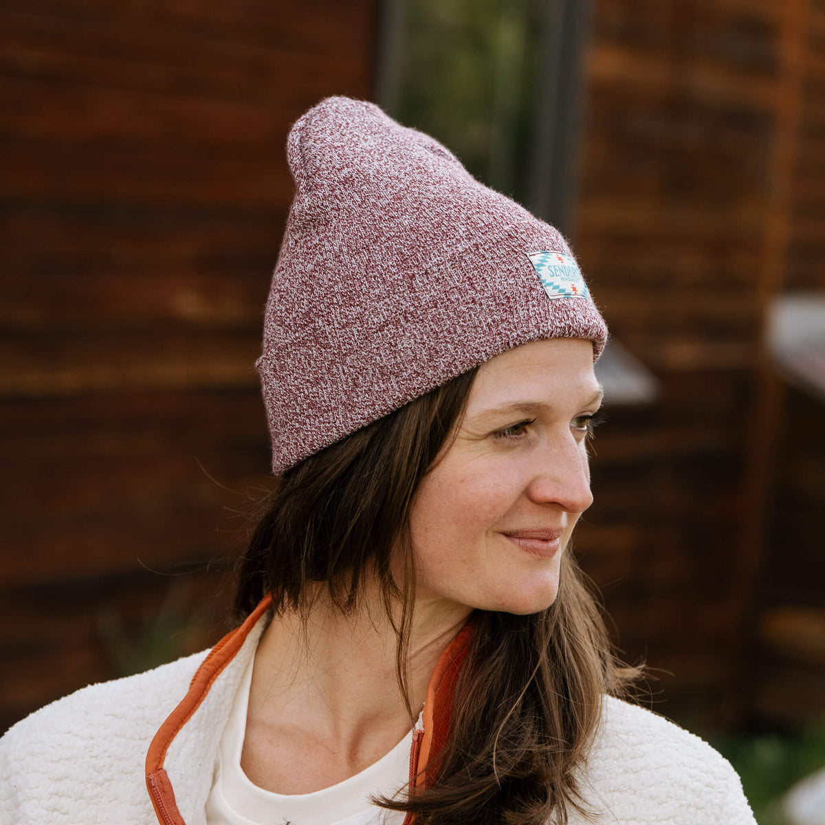 Santa Fe Beanie - Marl Burgundy
