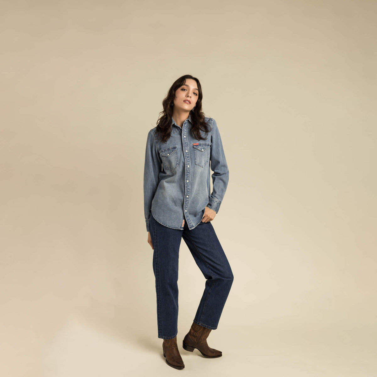 The Wyatt Women's Blouse - Classic Denim