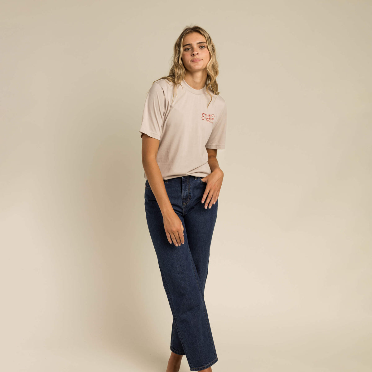 Hand Tied Flies T-Shirt - Sand