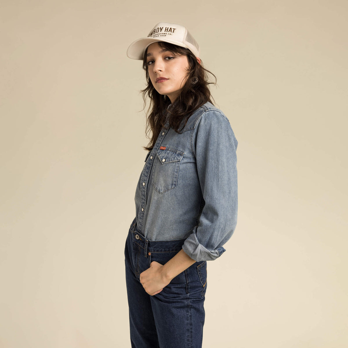 The Wyatt Women's Blouse - Classic Denim