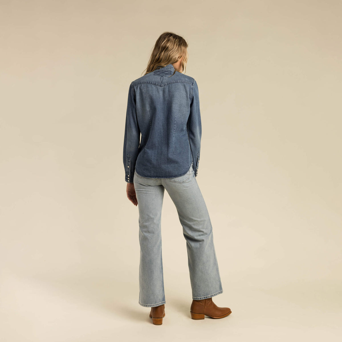 Women's Hondo Pearl Snap Denim Shirt - Classic Denim