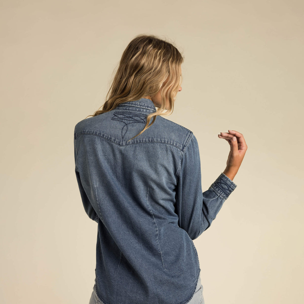 Women's Hondo Pearl Snap Denim Shirt - Classic Denim