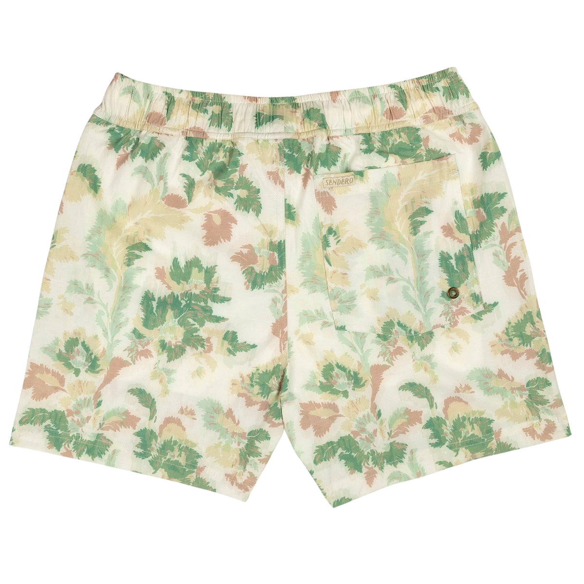 The Barton Elastic Boardshort - Alondra - Cream/Green