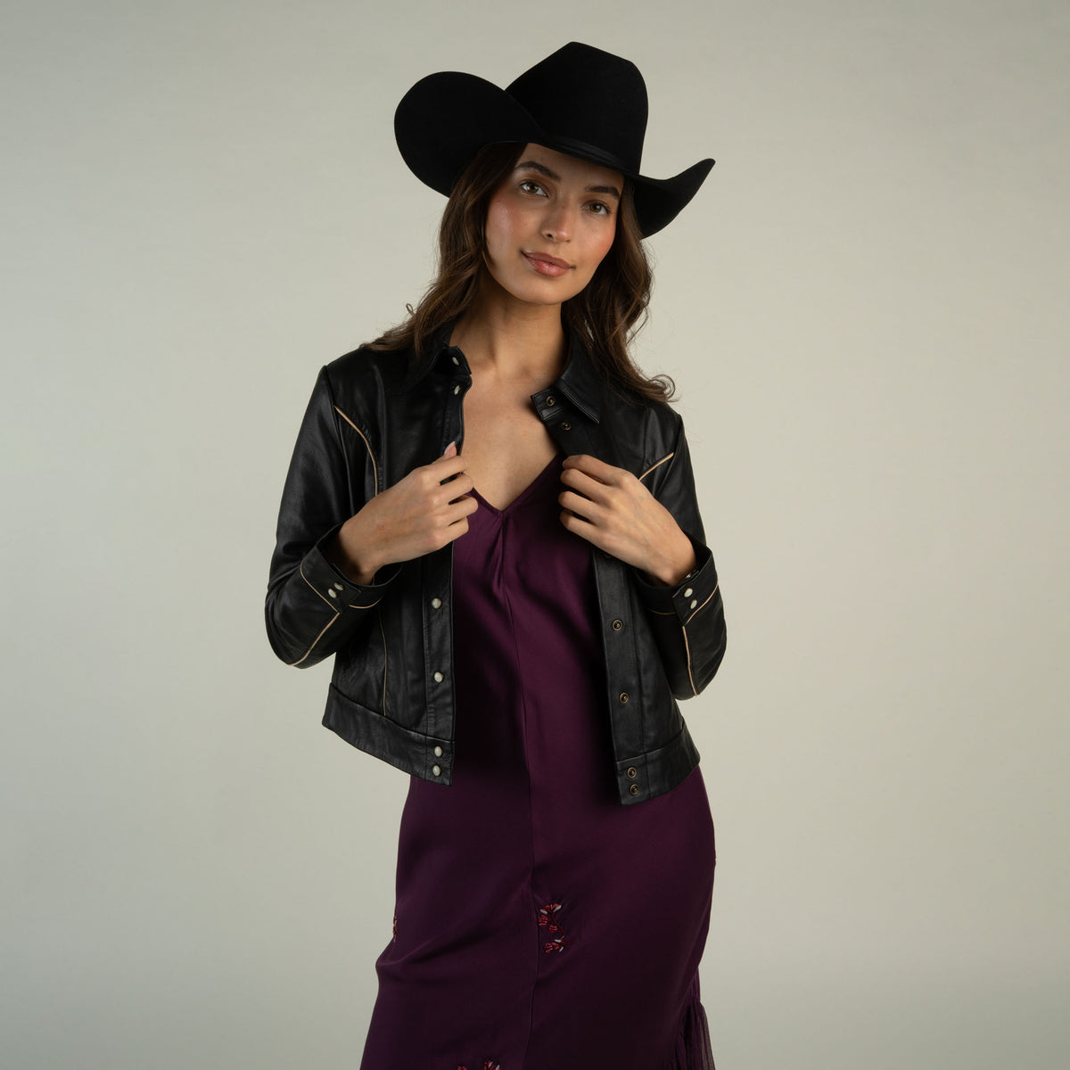Belle Western Dress - Wildflower Plum
