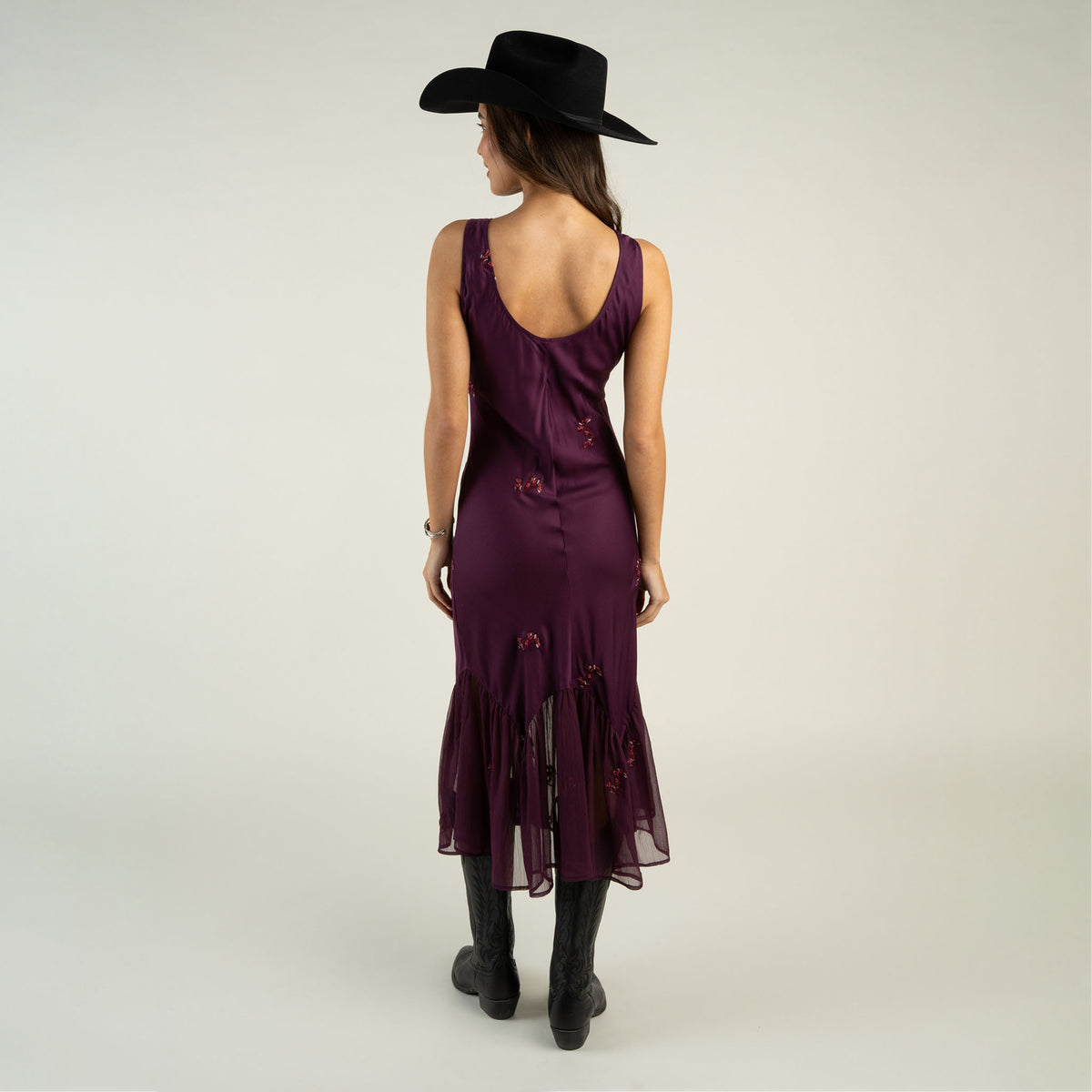 Belle Western Dress - Wildflower Plum