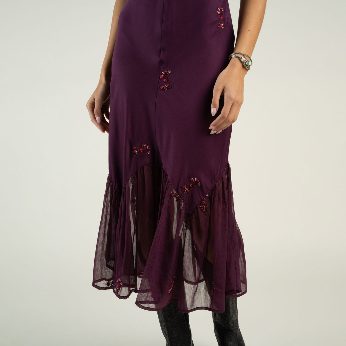 Belle Western Dress - Wildflower Plum
