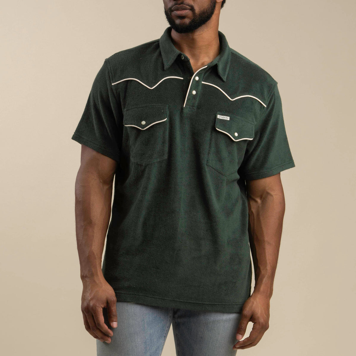 Cantina Terry Polo - Spruce Green