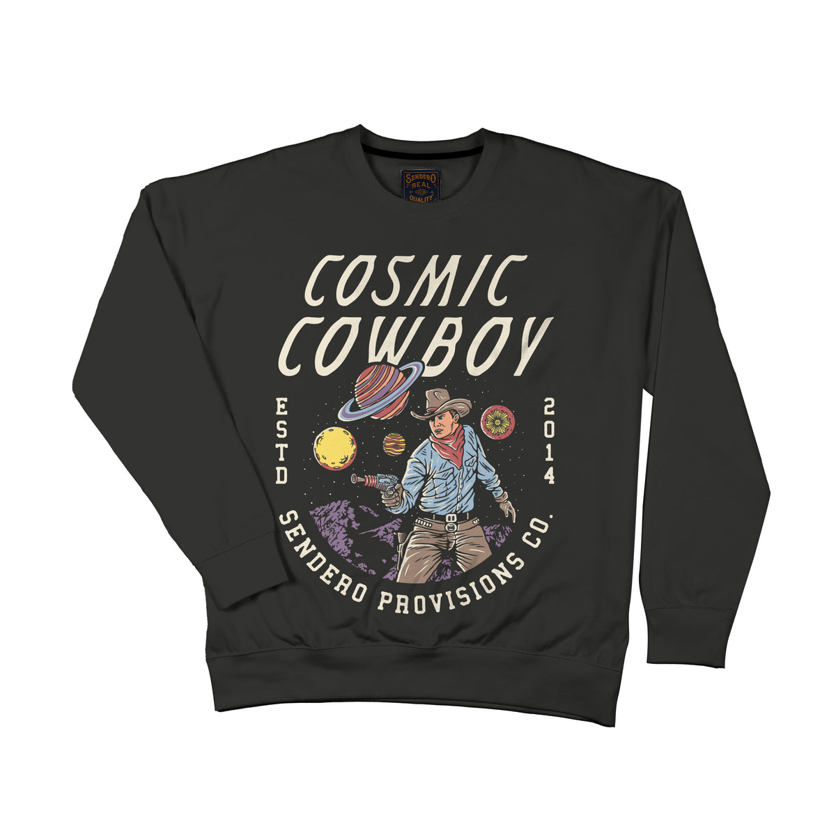 Cosmic Cowboy Sweatshirt - Vintage Black
