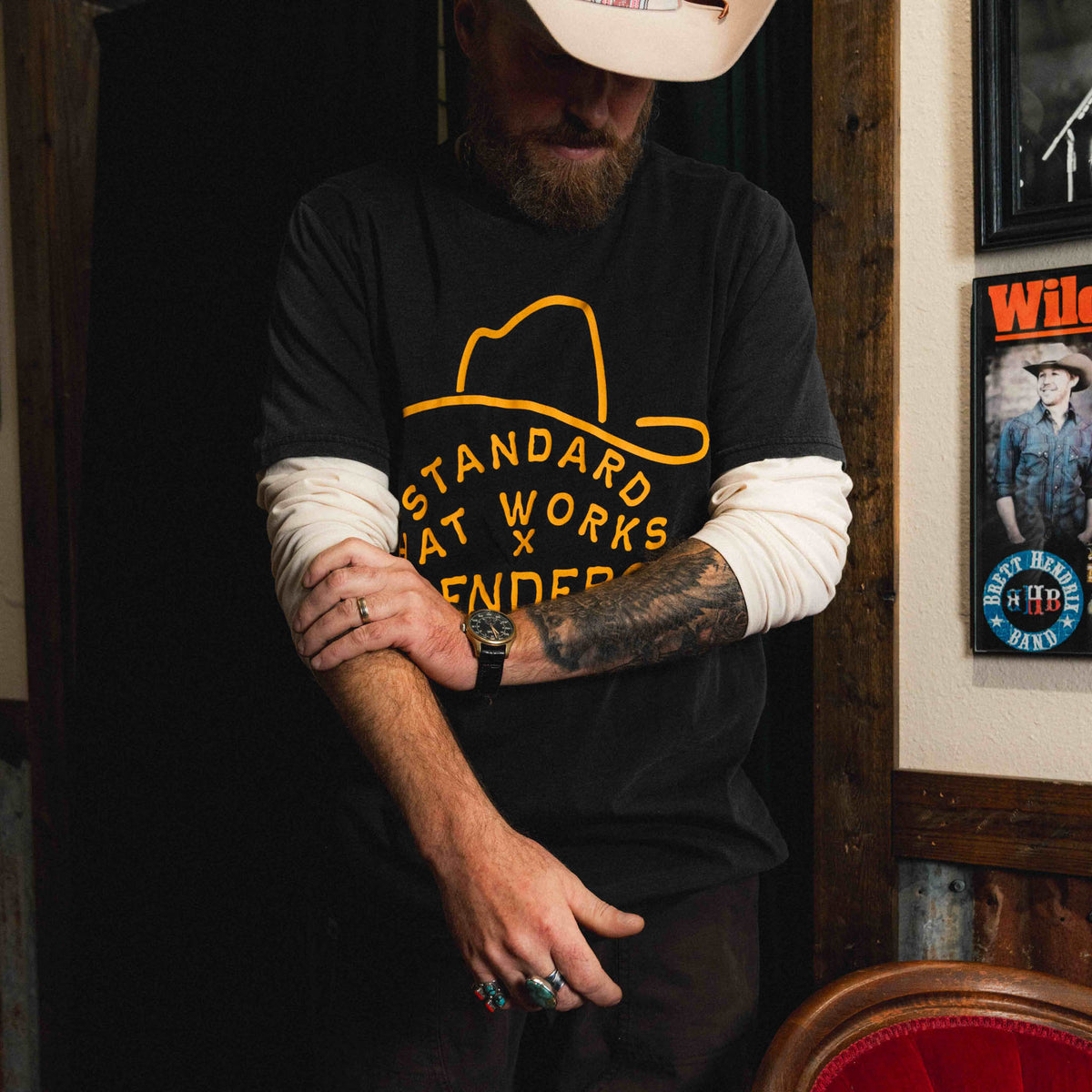 Sendero x Standard Hat Works T-Shirt - Black