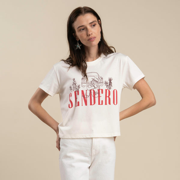 Desert Drifter Crop Tee - Vintage White | T-Shirts | Sendero