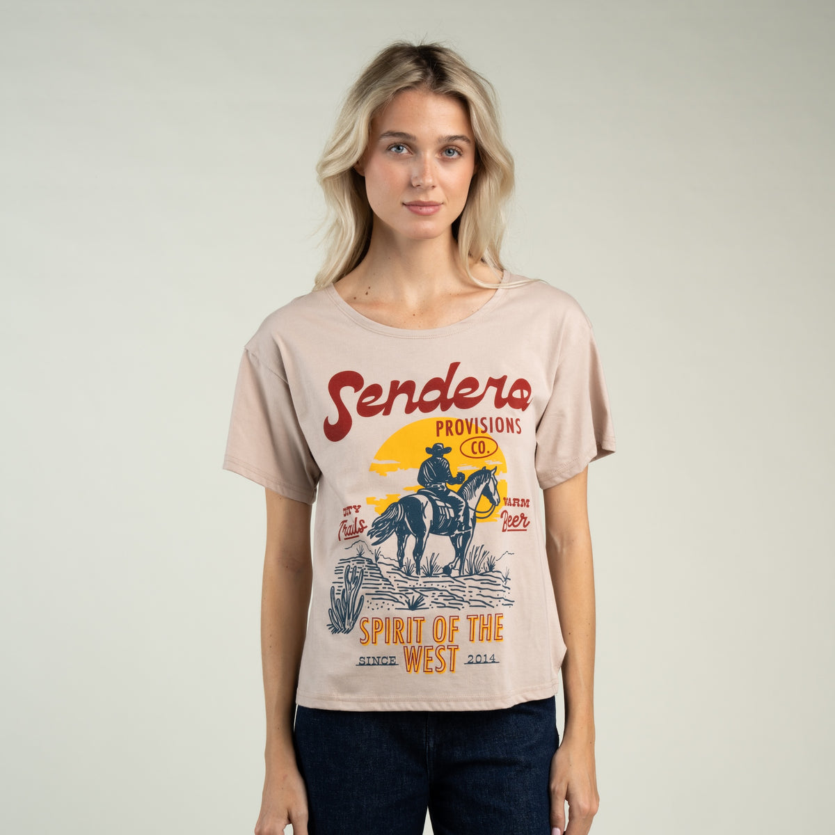 Dusty Trails Basic Tee - Sand