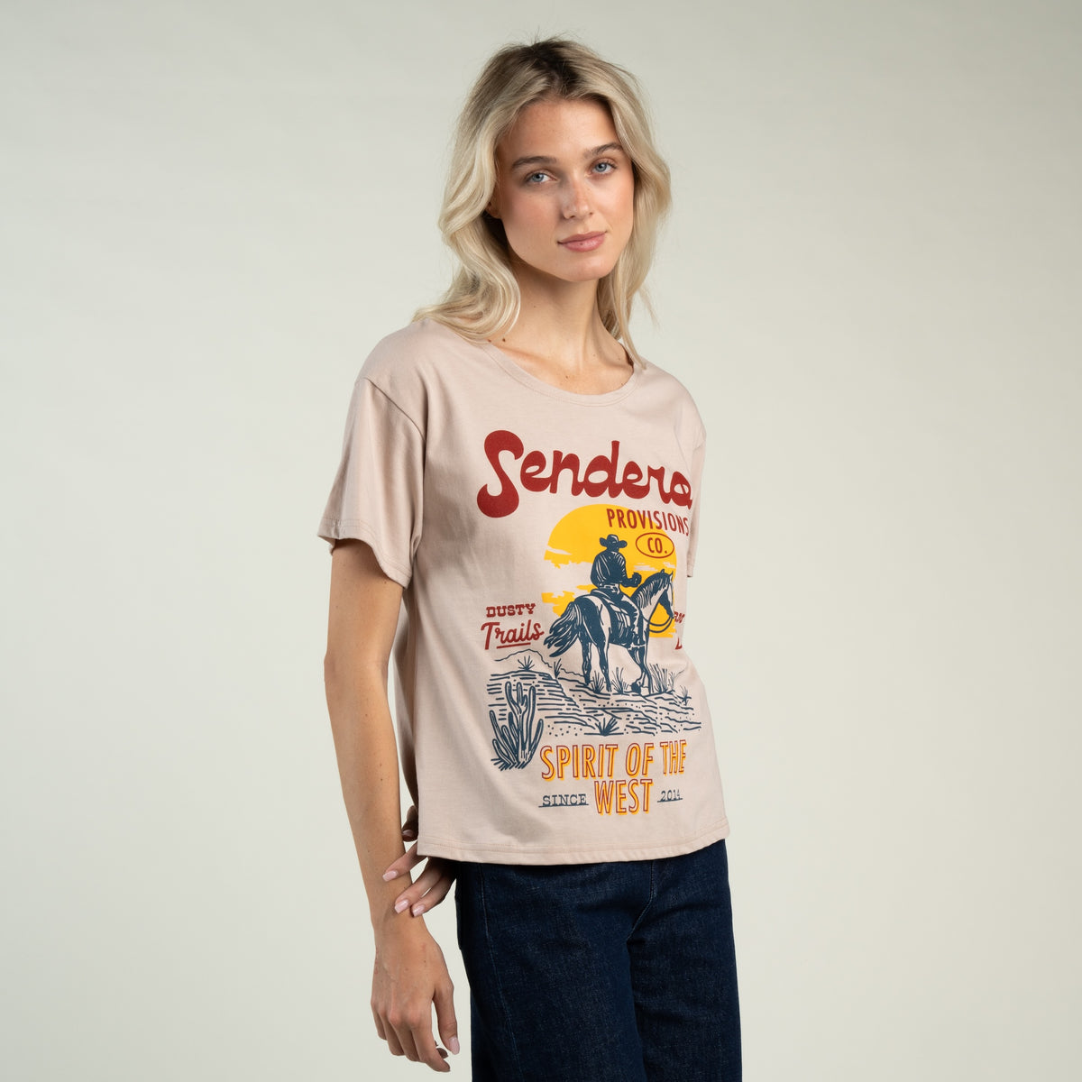 Dusty Trails Basic Tee - Sand