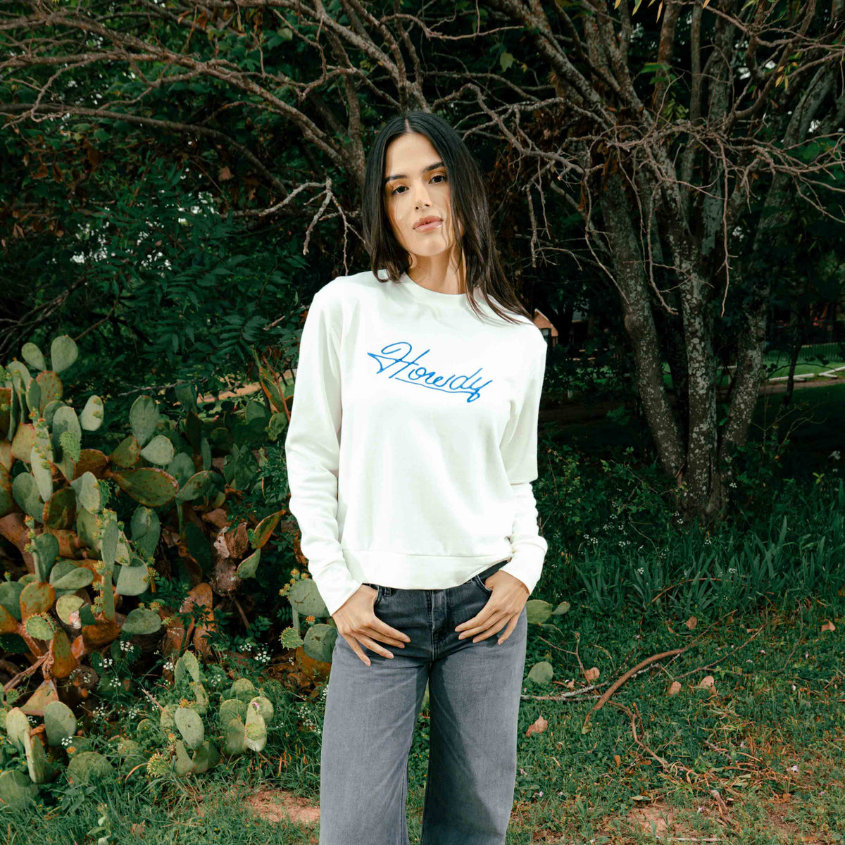Women's Howdy Sweatshirt - Vintage White