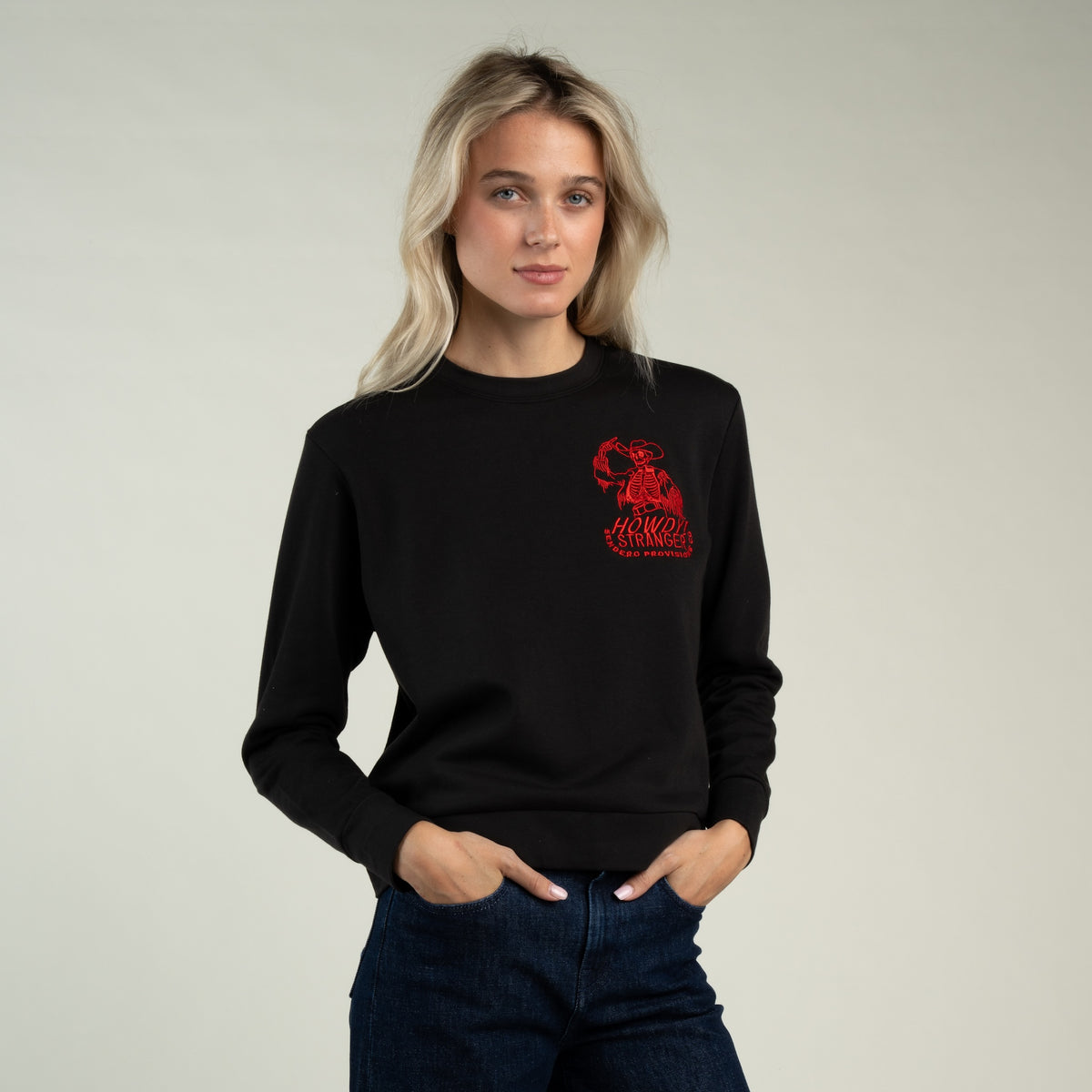 Women's Howdy Stranger Sweatshirt - Black