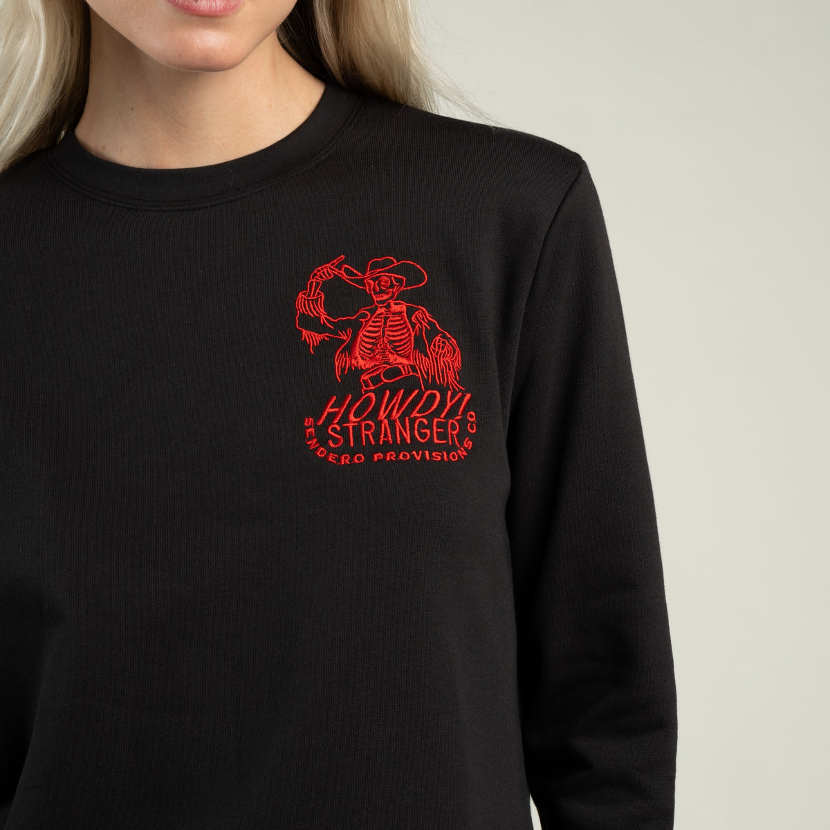 Women's Howdy Stranger Sweatshirt - Black