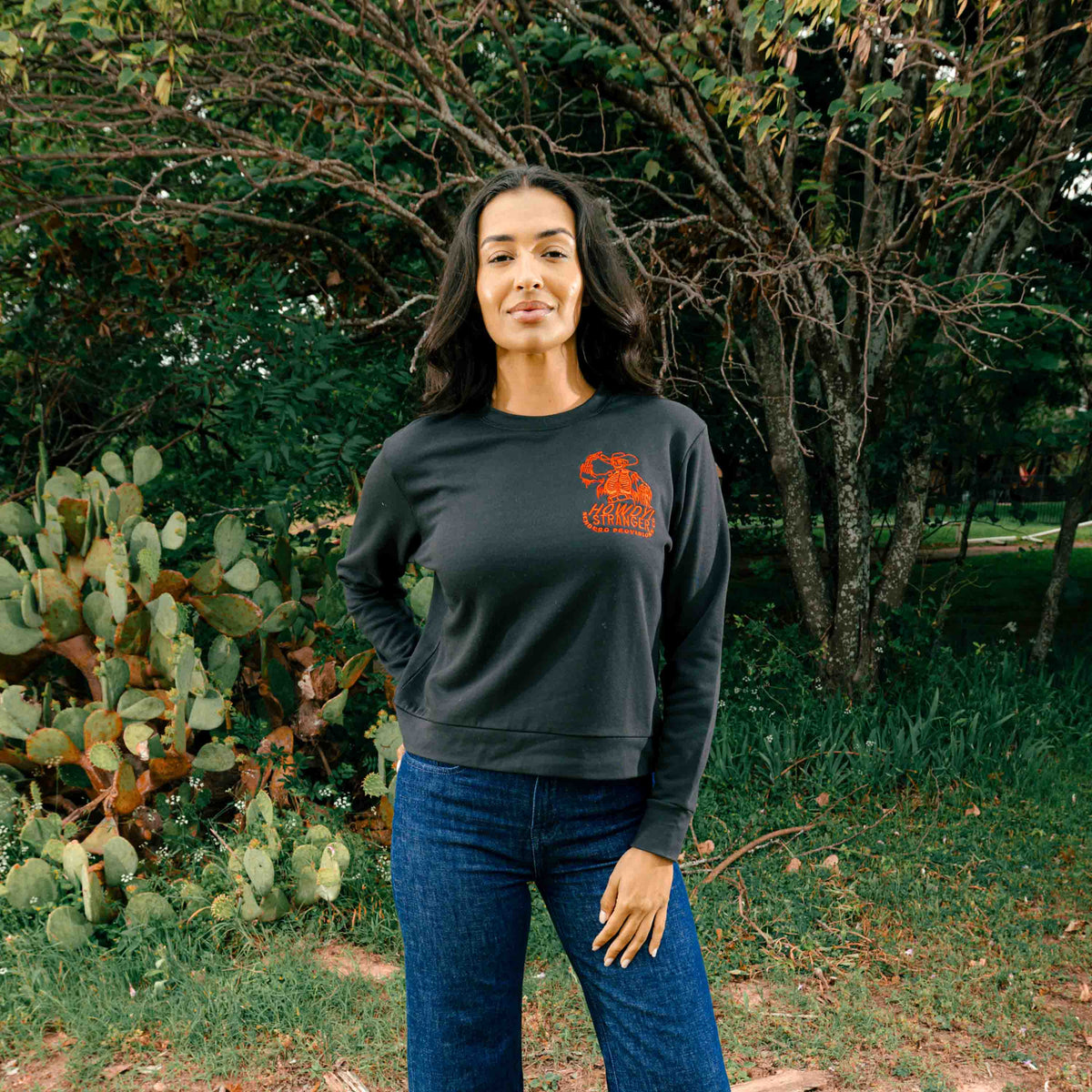 Women's Howdy Stranger Sweatshirt - Black