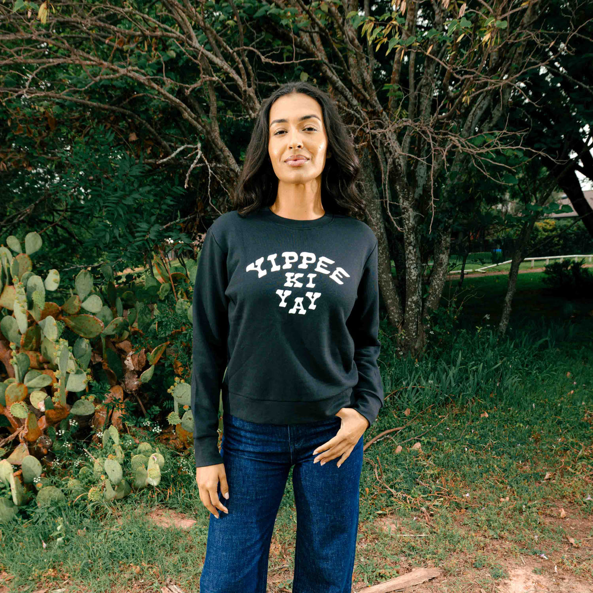 Women's Yippee Ki Yay Sweatshirt - Black