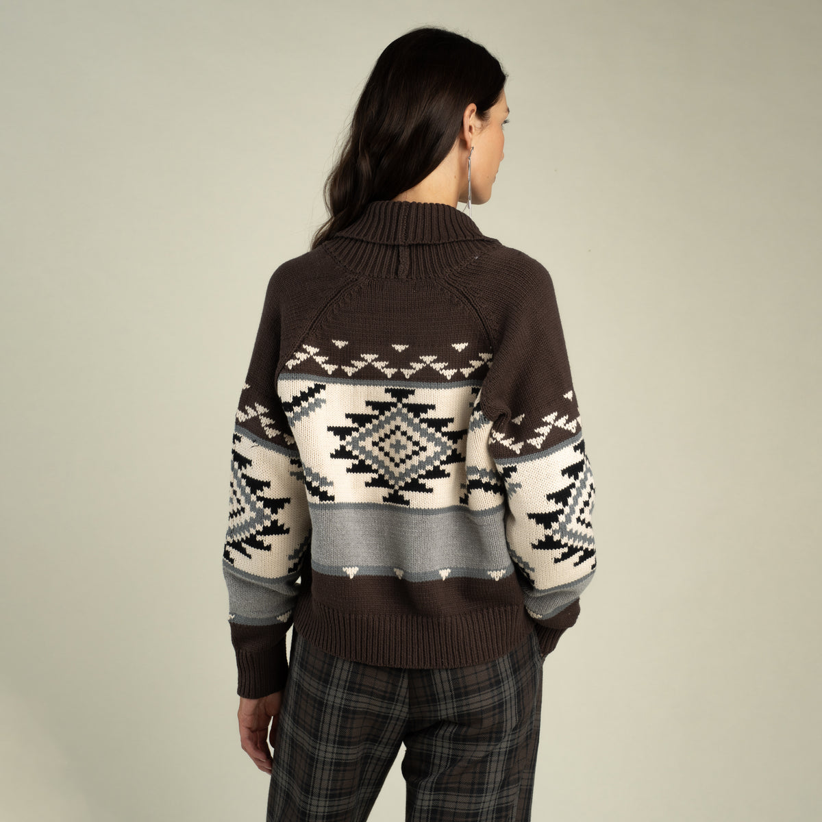 Cimarron Cardigan - Brown/Blue
