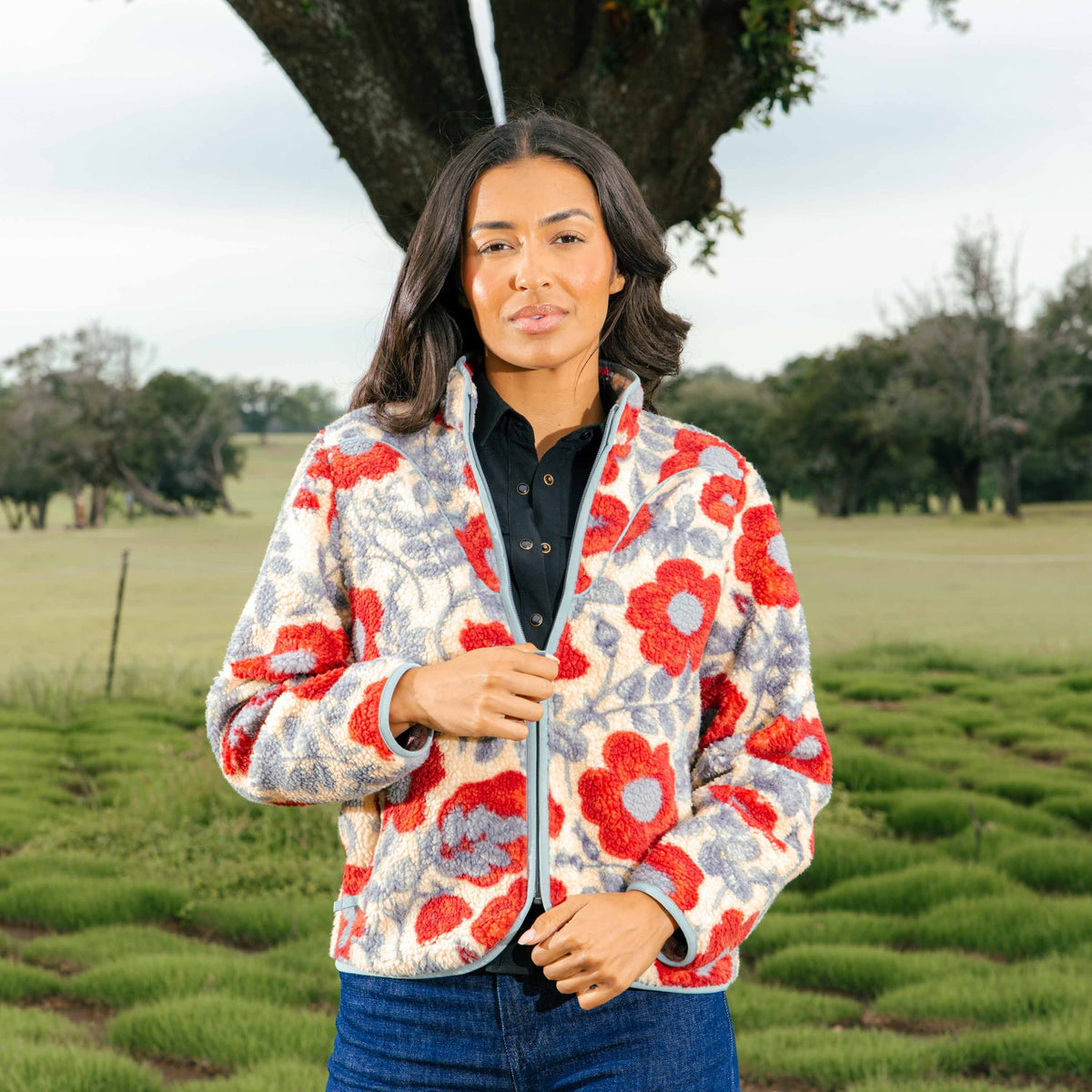 Sedona Fleece - Desert Floral - Rosado