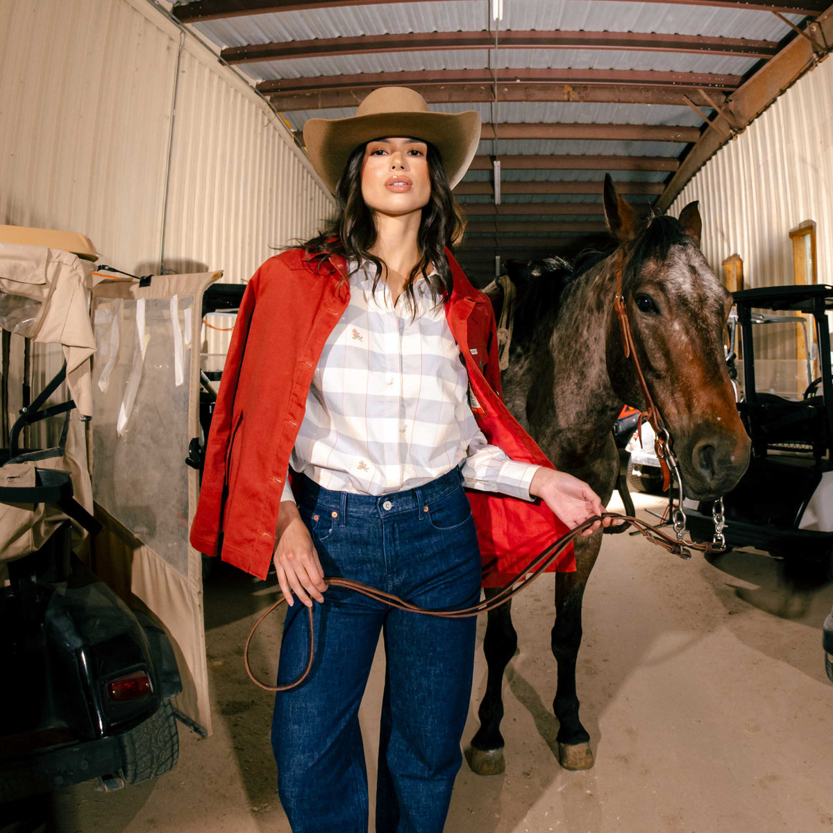 Women's Rancho Waxed Jacket - Nantucket Red