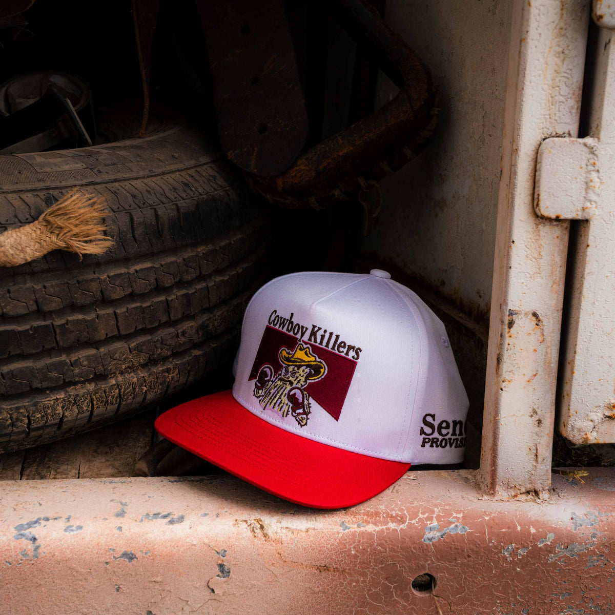 Cowboy Killers Hat - Cream/Red