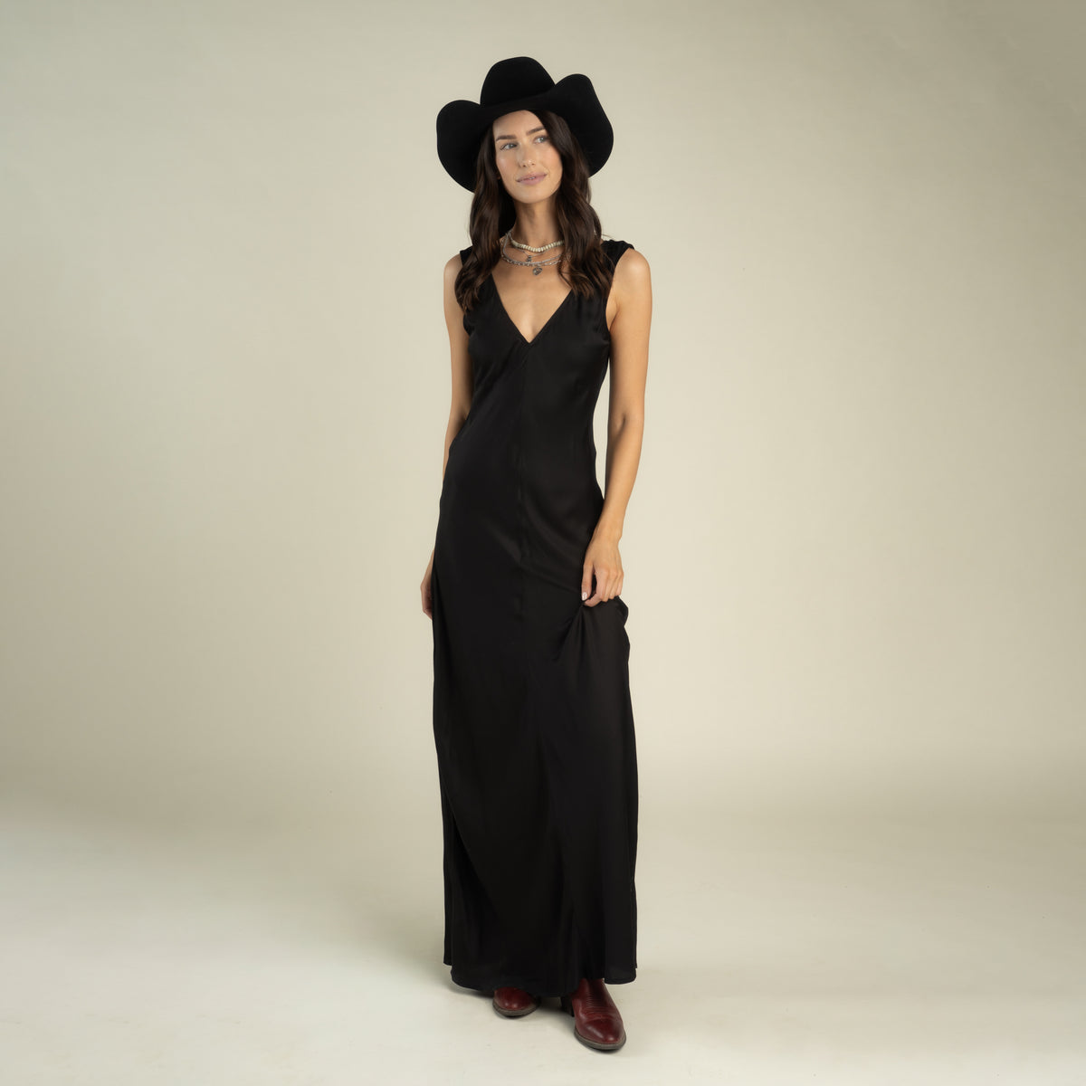 Romy Slip Dress - Black