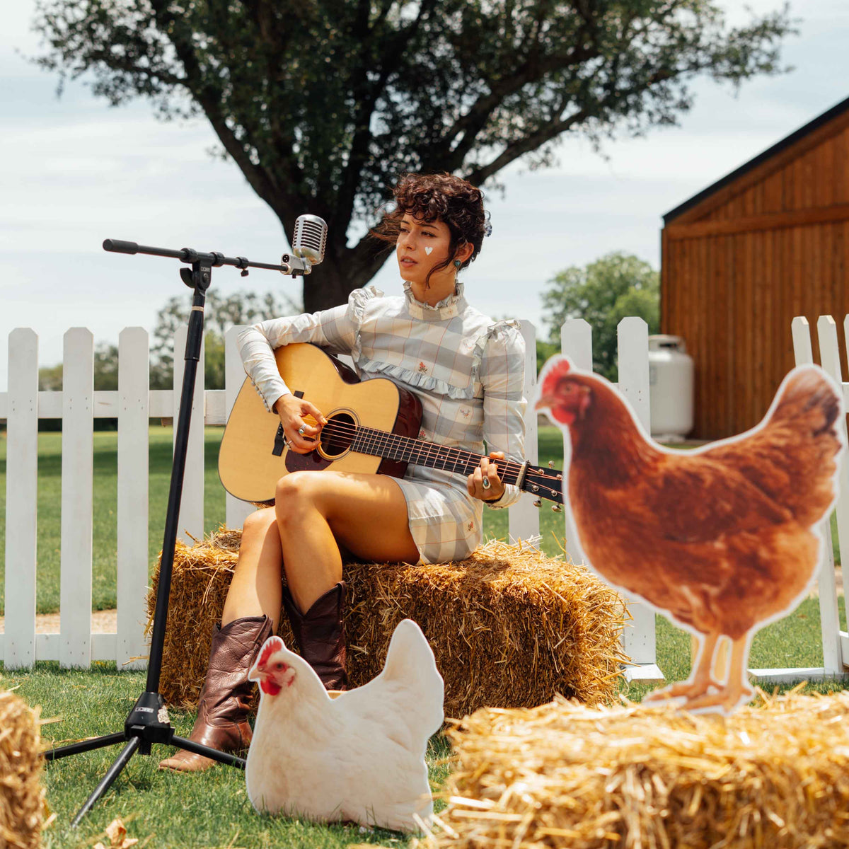 Candelilla Prairie Dress - Paisano Check - Opal