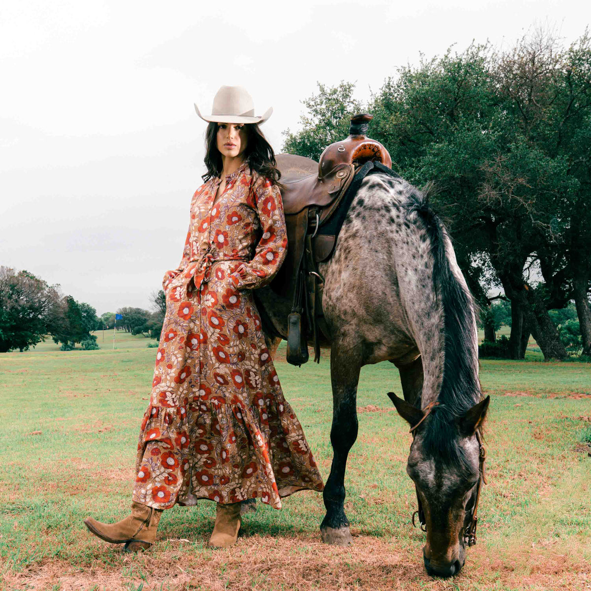 Miradora Dress - Desert Floral - Copper