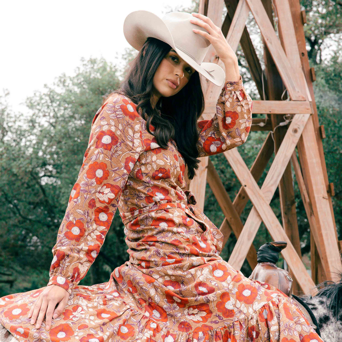 Miradora Dress - Desert Floral - Copper