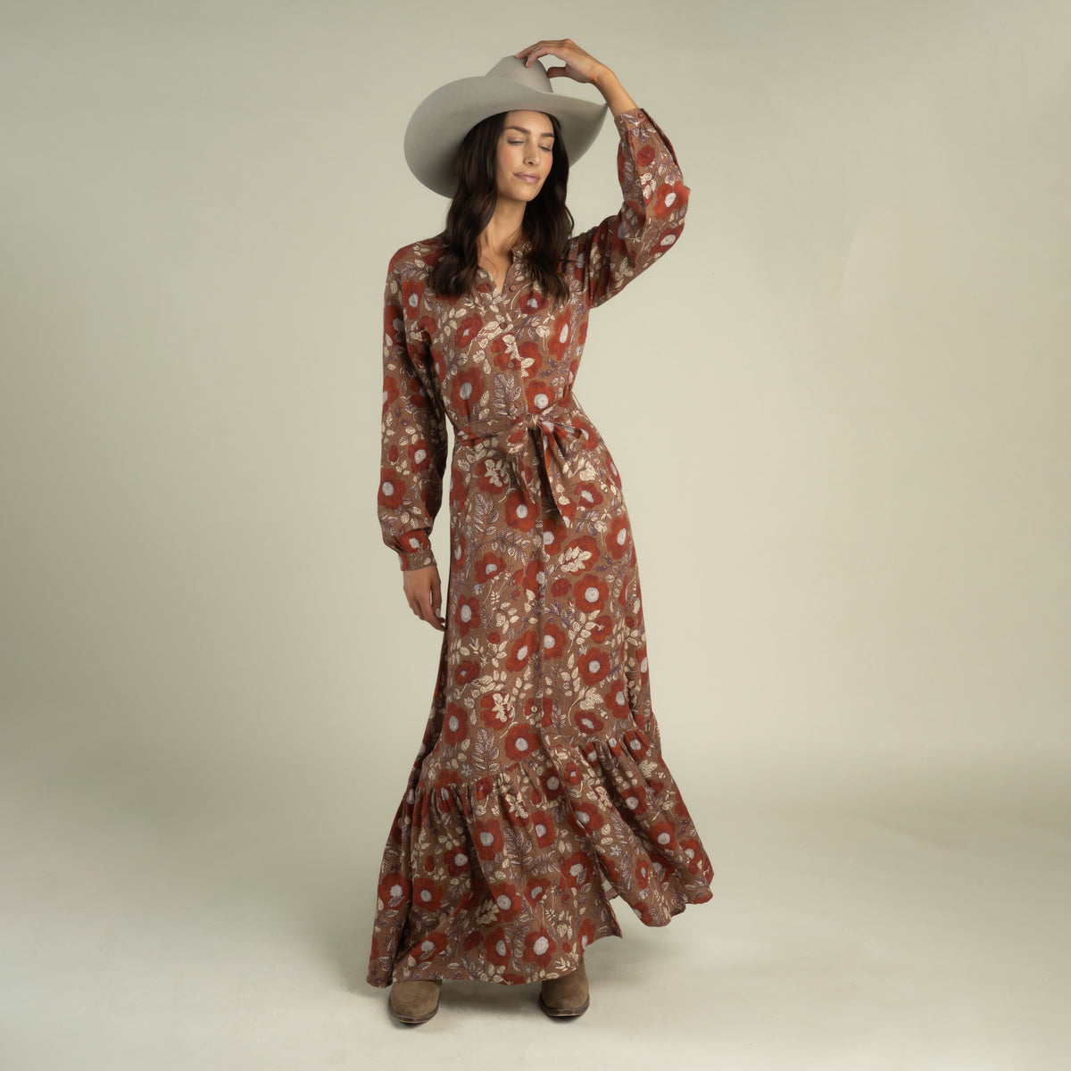 Miradora Dress - Desert Floral - Copper